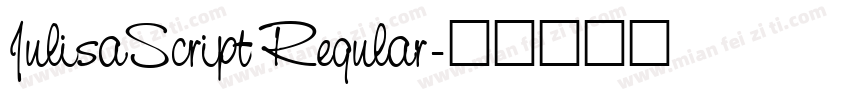 JulisaScript Regular字体转换